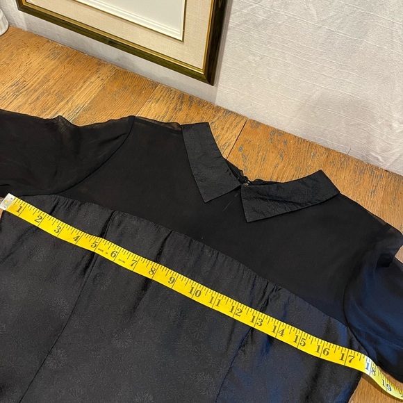 🖤 COQUETTE EN SOIE – Sheer Black Dress – Size M - Picture 6 of 11